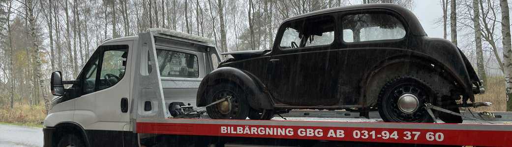 En förbrukad Morris återvinns genom bildemontering i Göteborg