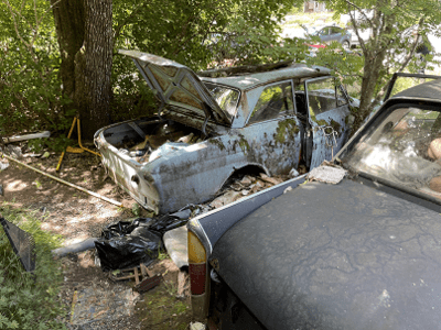 Bilskrot i Angered utvecklar total återvinning av utrangerade Opel-Ascona