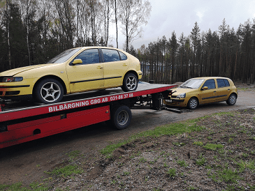 Alla bilar i Stenungsund når inte bildemontering i Ronneby