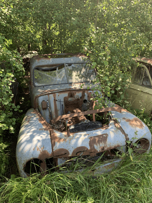 Trotjänarens sista dag till bilskrot i Uddevalla